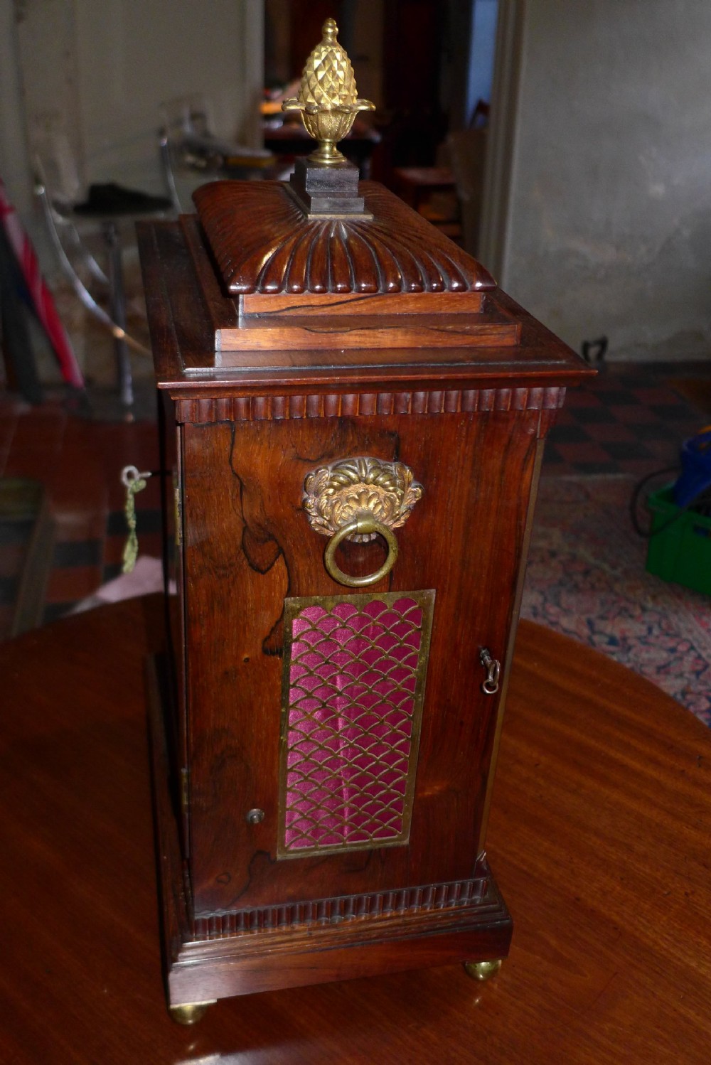Fine 19th Cent 3 Train Musical Bracket Clock View IV