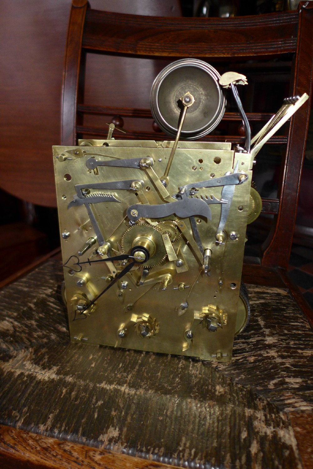 Fine 19th Cent 3 Train Musical Bracket Clock View VI