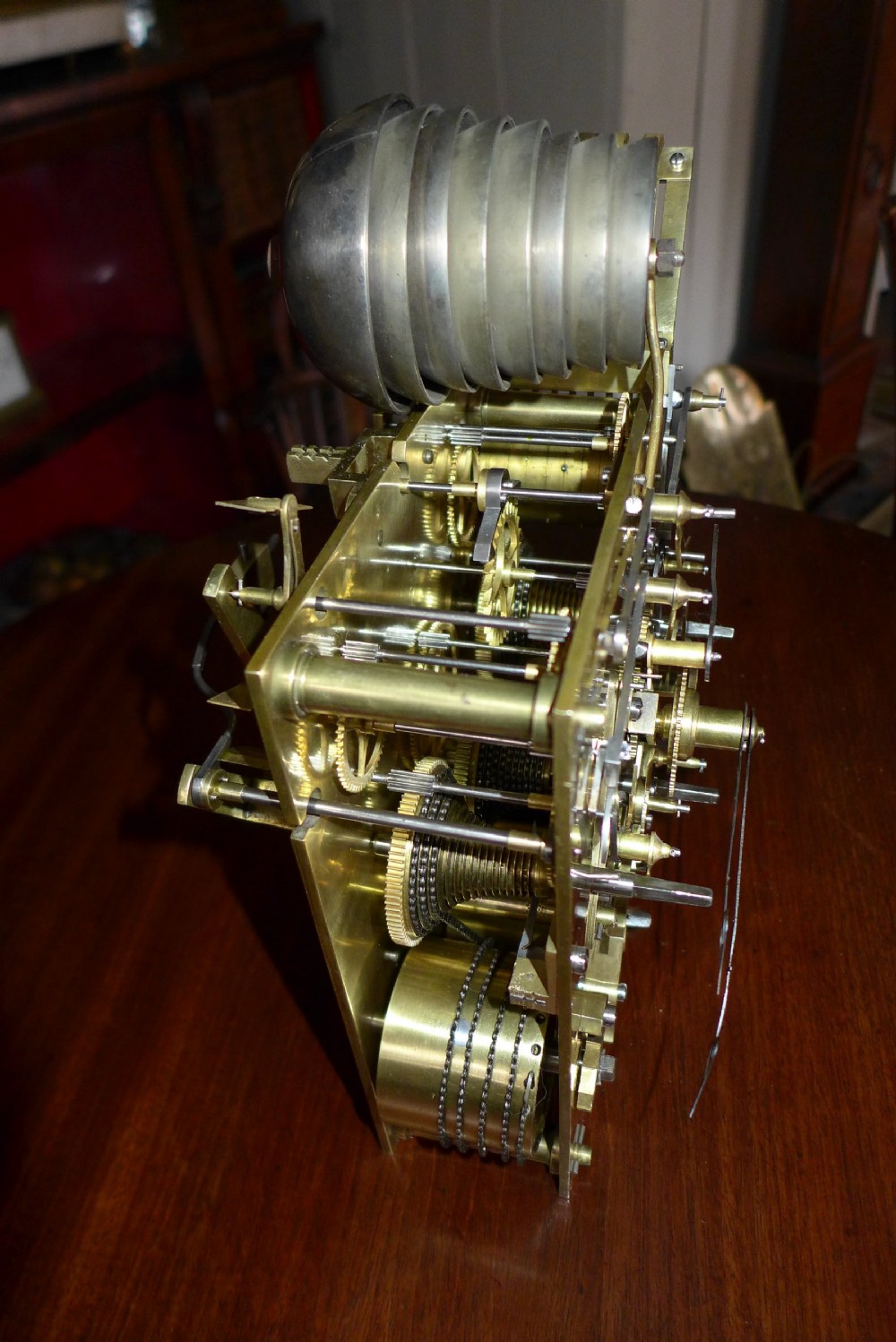 Fine 19th Cent 3 Train Musical Bracket Clock View VII