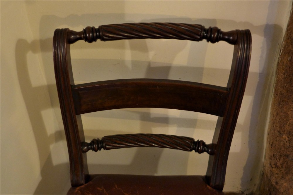 Set 4 Regency Mahogany Dinning Chairs View III