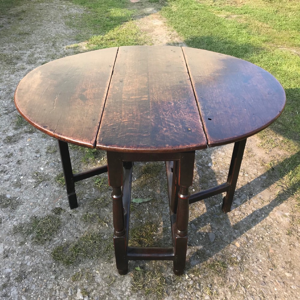 Early 18th Cent Oak Gateleg Gate Leg Table