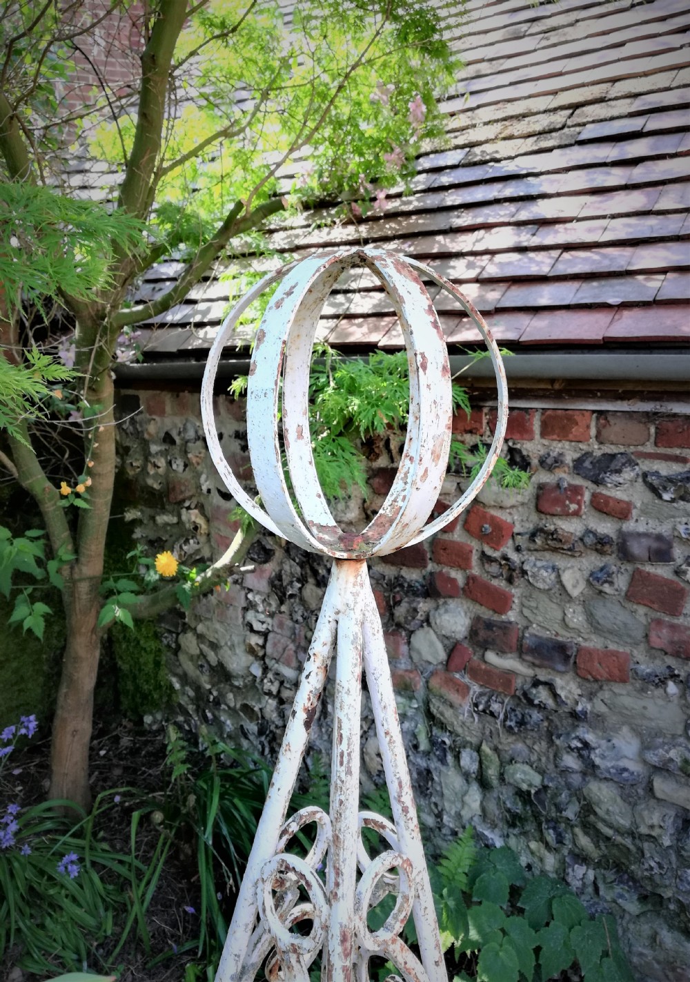 Pair of Wrought Iron Garden Obelisks  View II