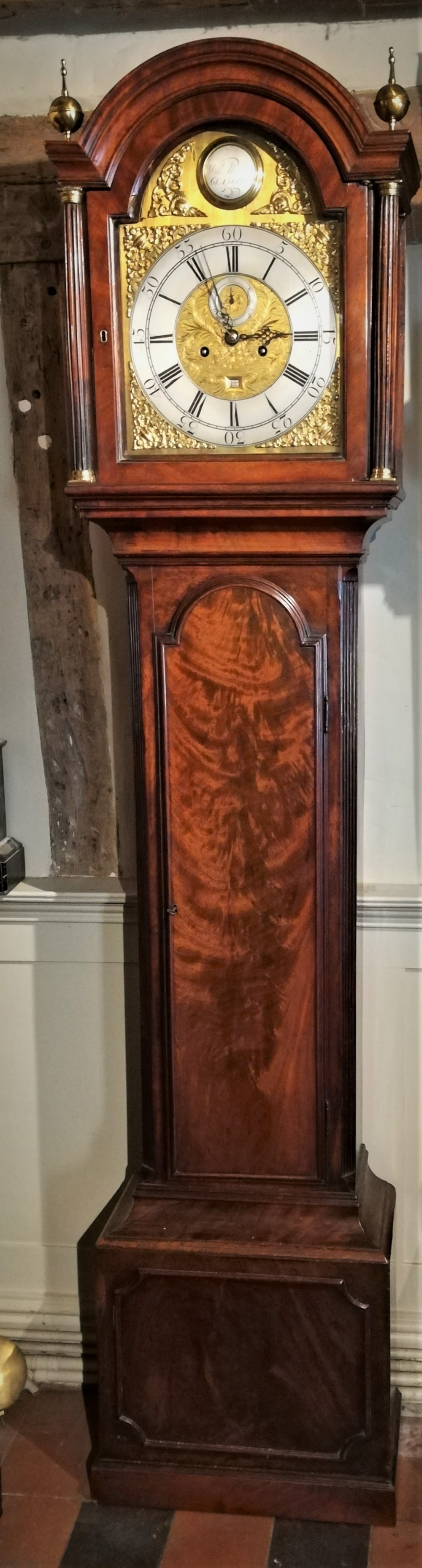 18th Cent Mahogany 8 Day Long Case / Grandfather Clock
