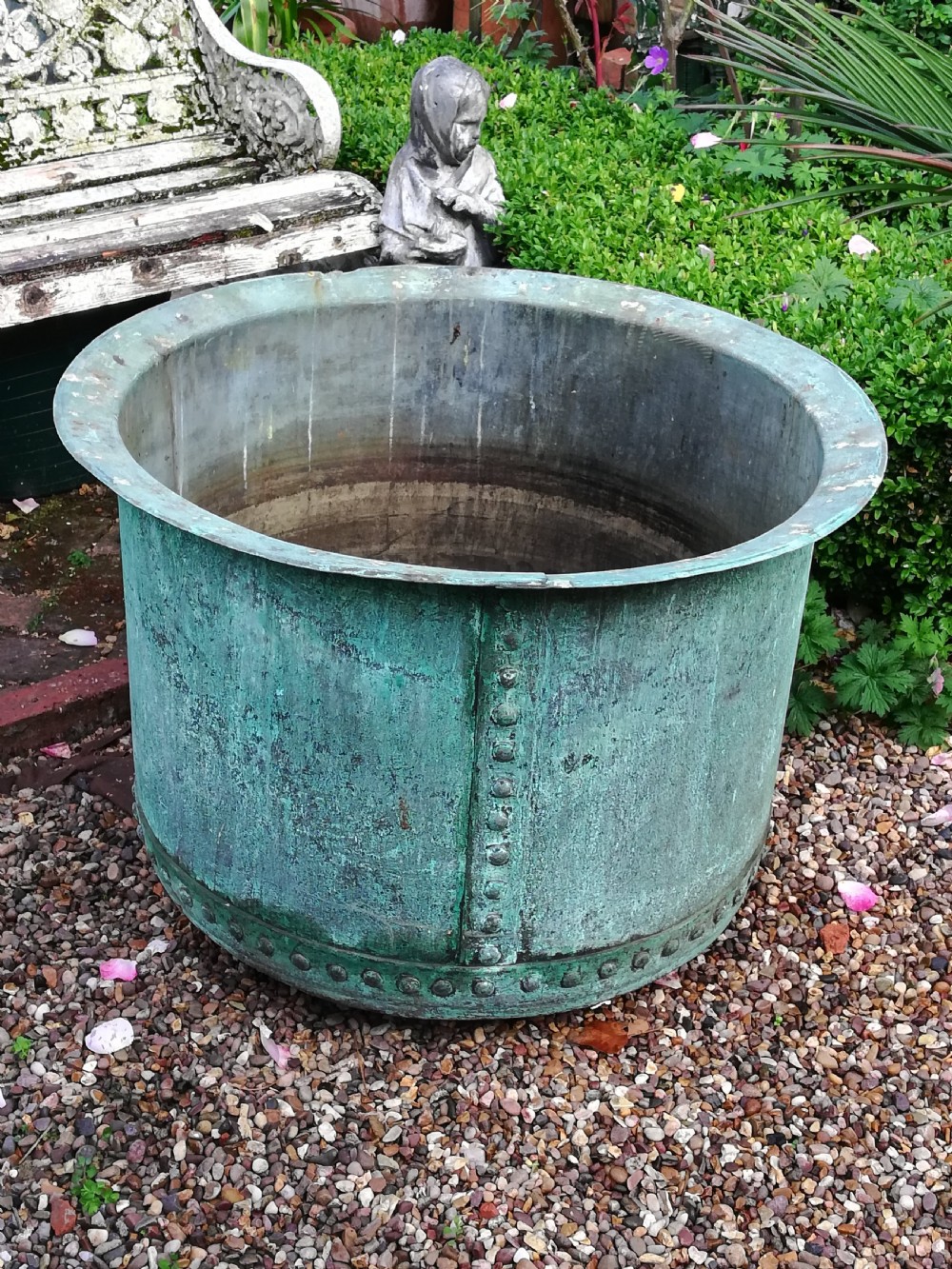Substantial Large Copper Planter