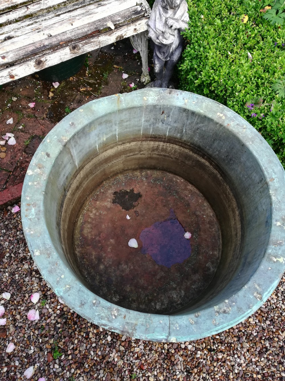 Substantial Large Copper Planter View II