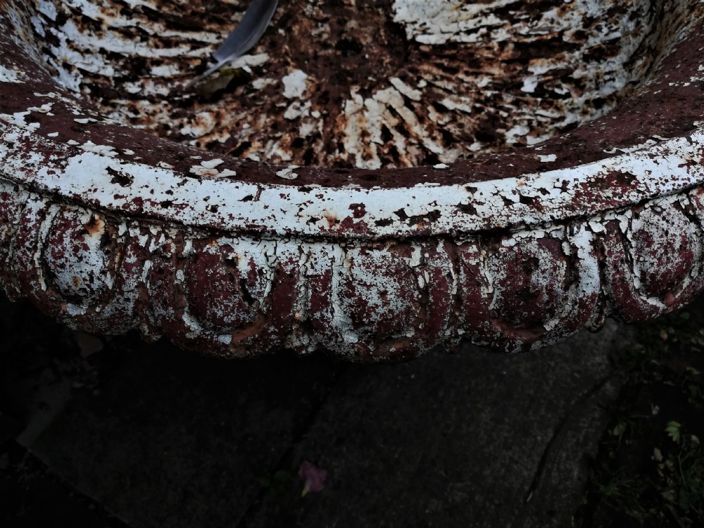 Large 19th Cent Cast Iron Garden Urn View III