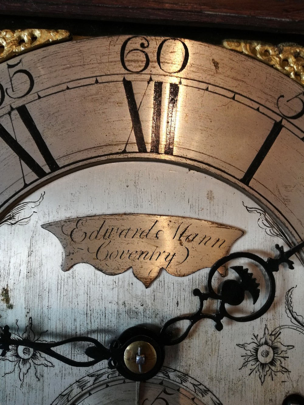 18th Cent Carved Oak 8 Day Long Case / Grandfather Clock View V