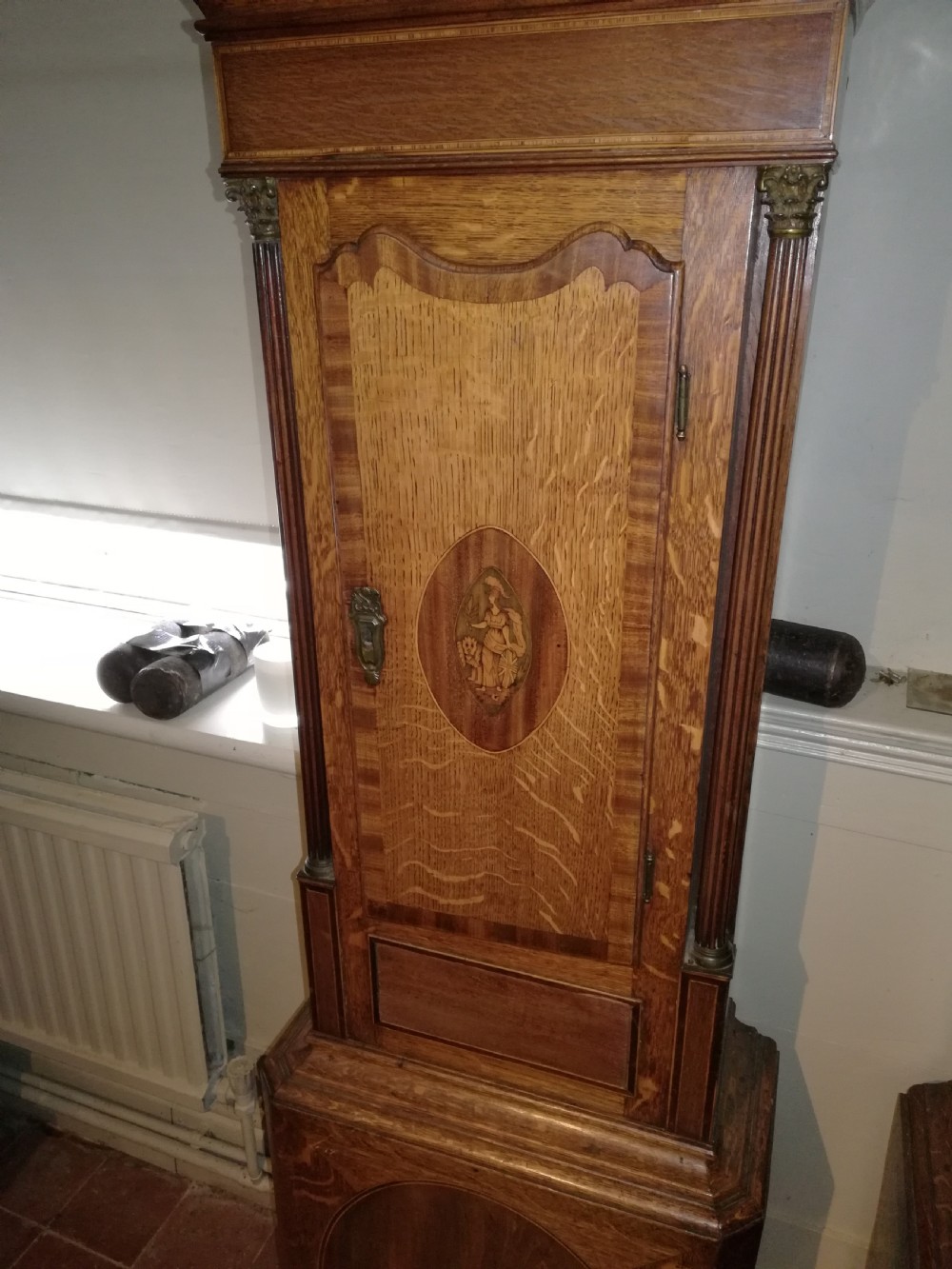 Late 18th Cent Moon Dial Long Case / Grandfather Clock View V