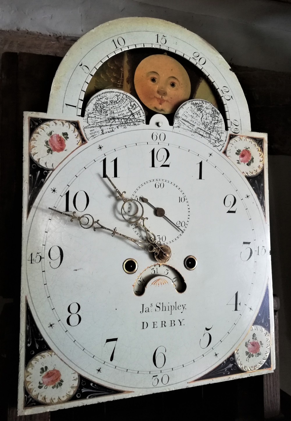 Early 19th Cent 8 Day Moon Phase Long Case / Grandfather Clock View III
