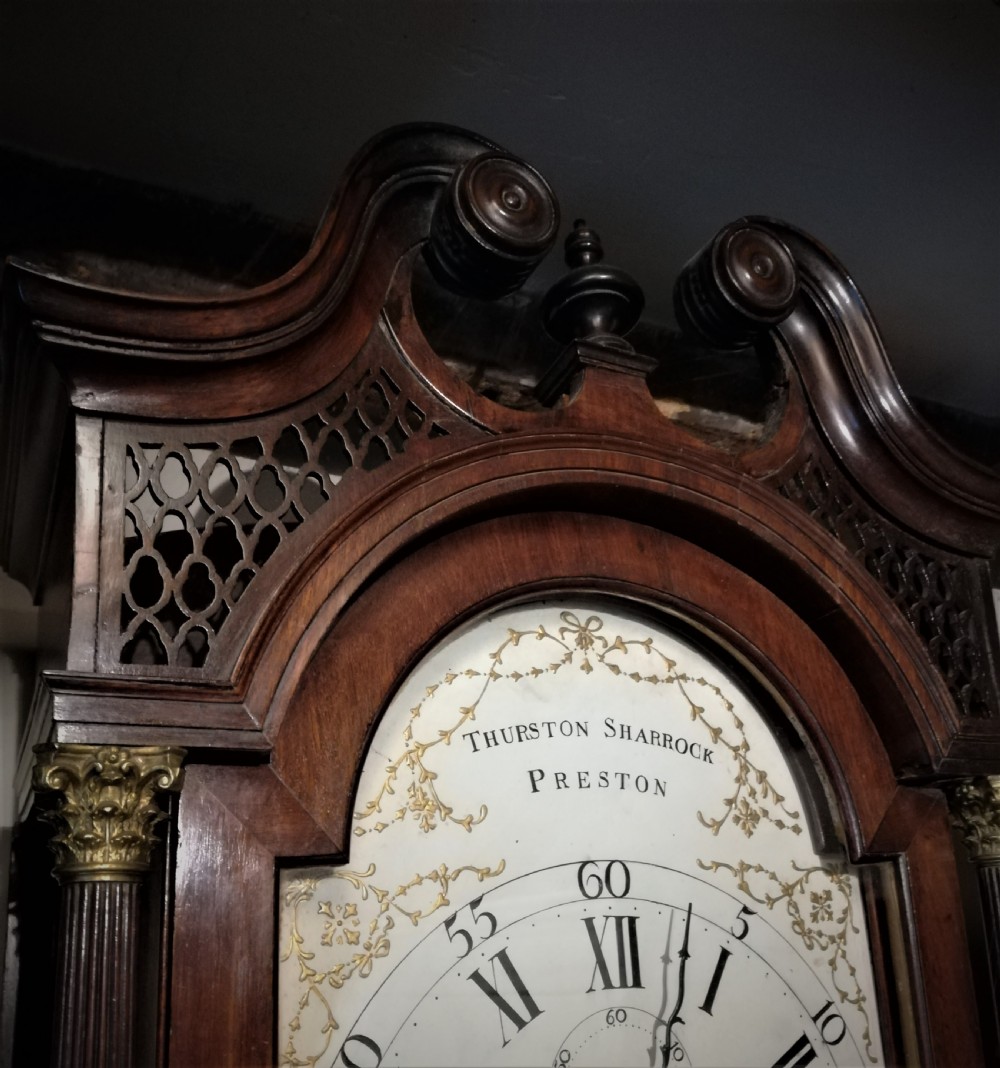 18th Cent Mahogany 8 Day Long Case / Grandfather Clock View VII