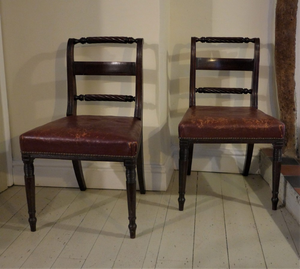Set 4 Regency Mahogany Dinning Chairs View VI