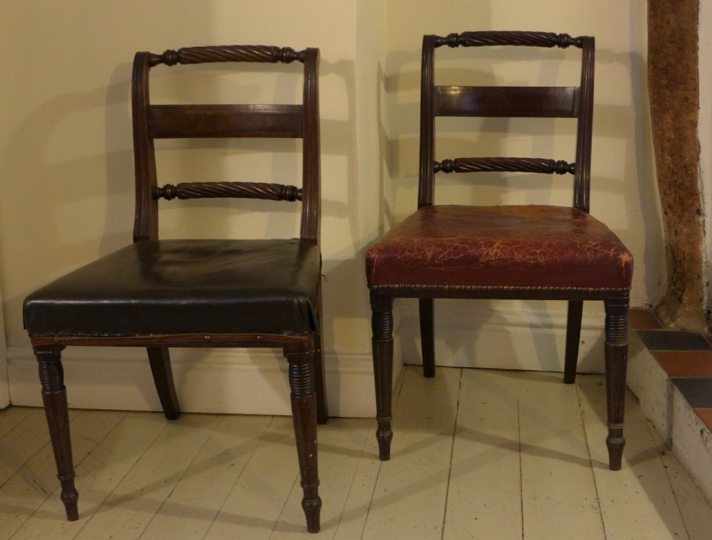 Set 4 Regency Mahogany Dinning Chairs View VII