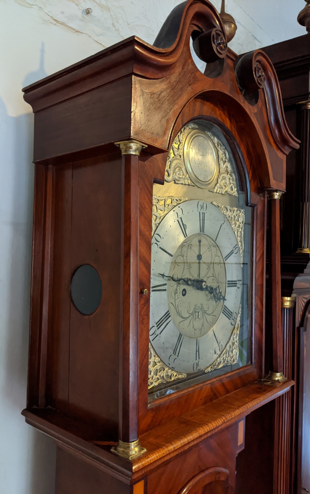 Geo III Scottish Mahogany Longcase Clock View IV