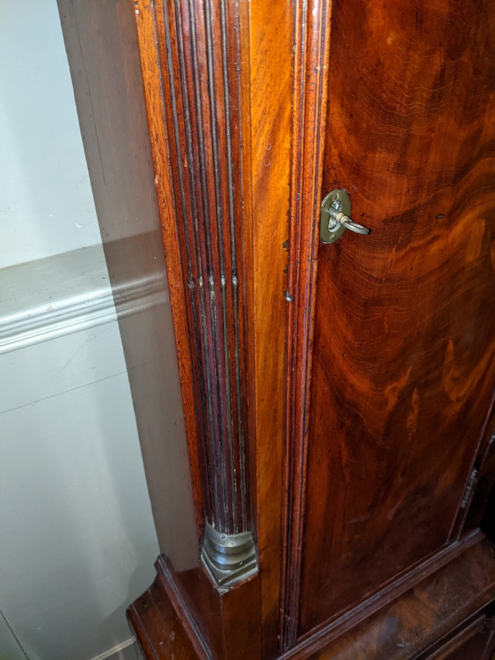 Geo III Mahogany London Long Case Clock View VIII