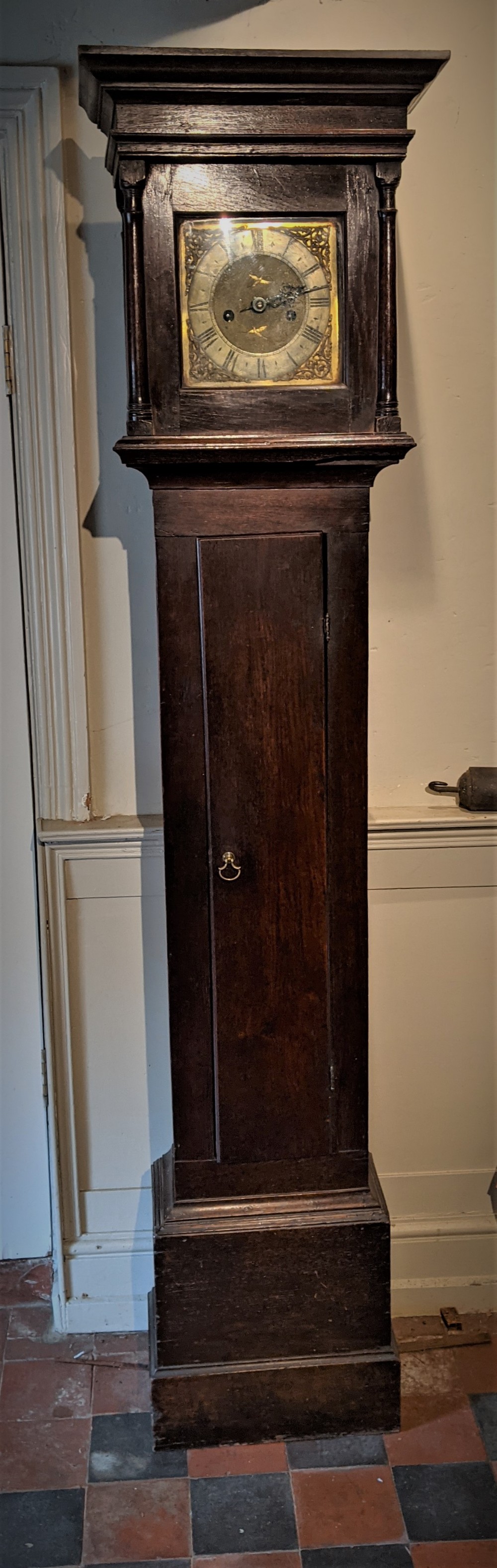 18th Cent Oak Long Case Clock