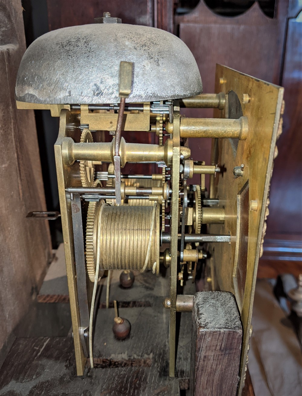 Early 20th Cent Oak Granddaughter Clock View III