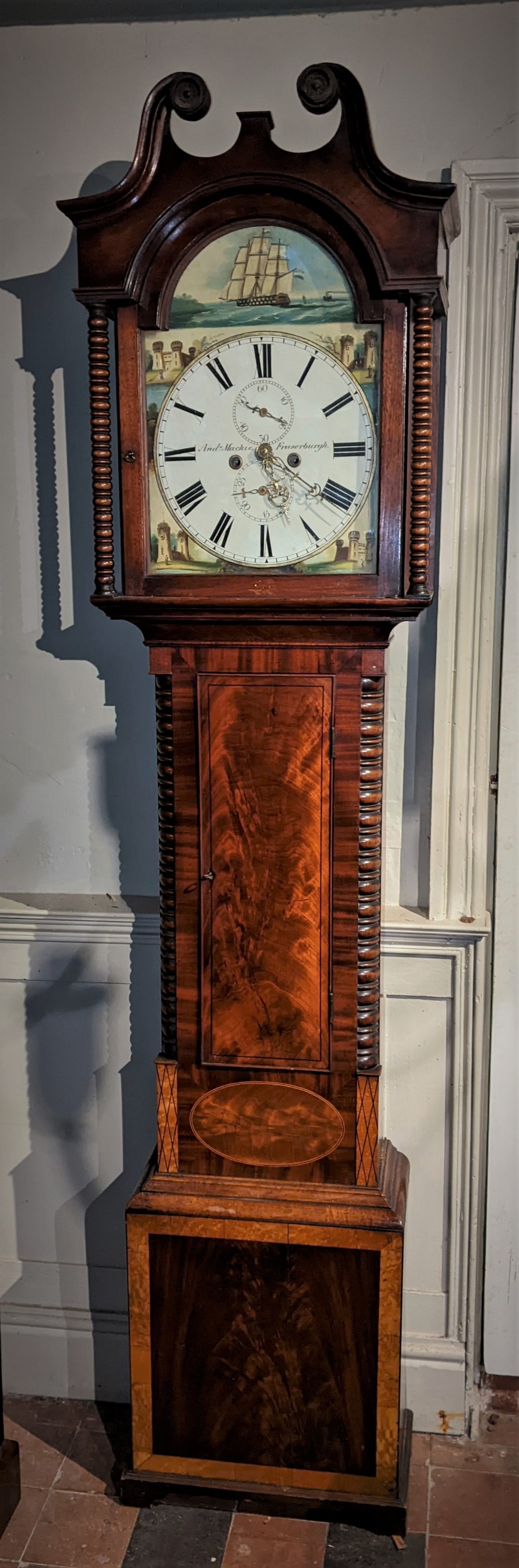 19th Cent Scottish Longcase Long Case Grandfather Clock
