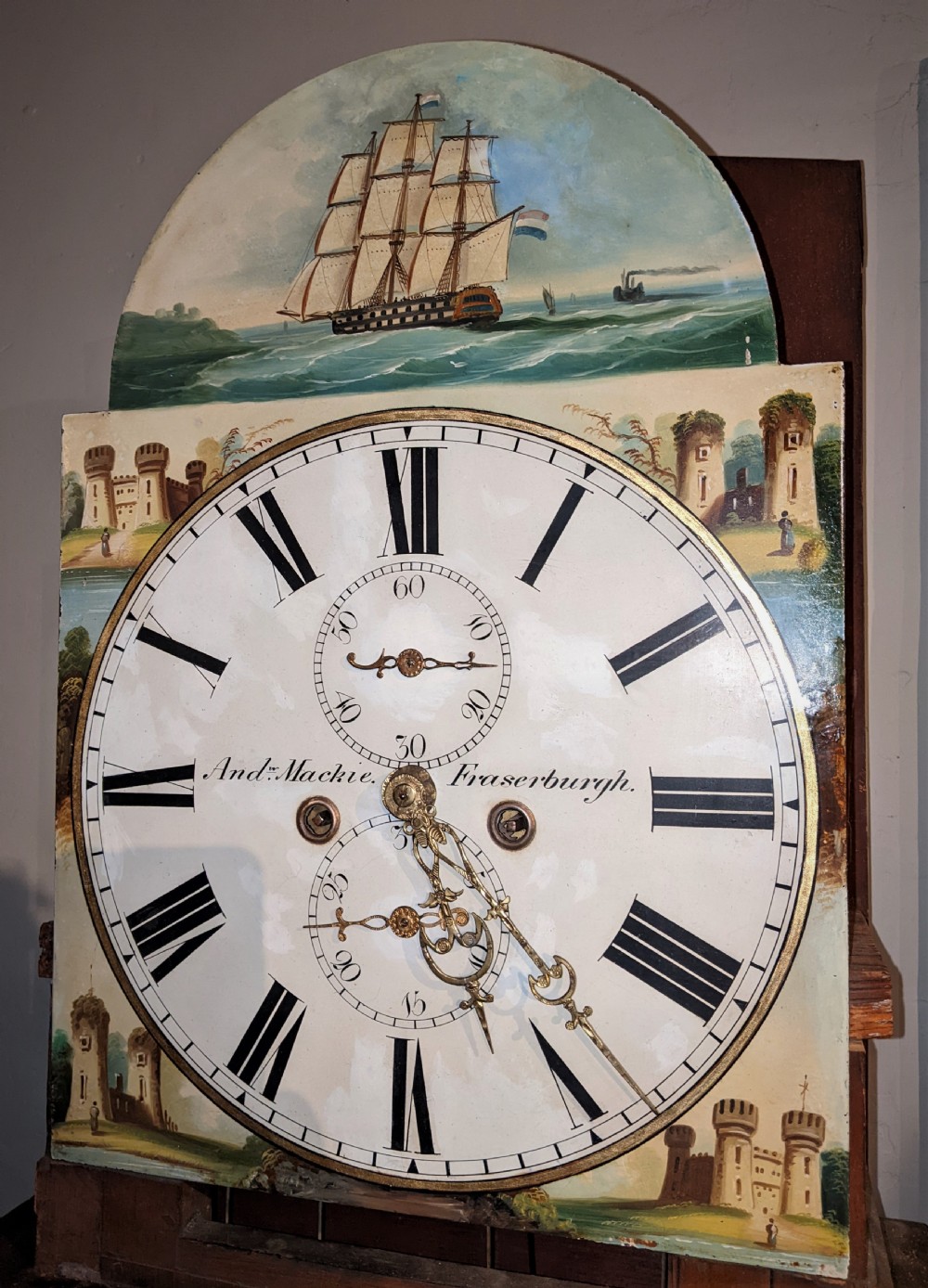 19th Cent Scottish Longcase Long Case Grandfather Clock View V