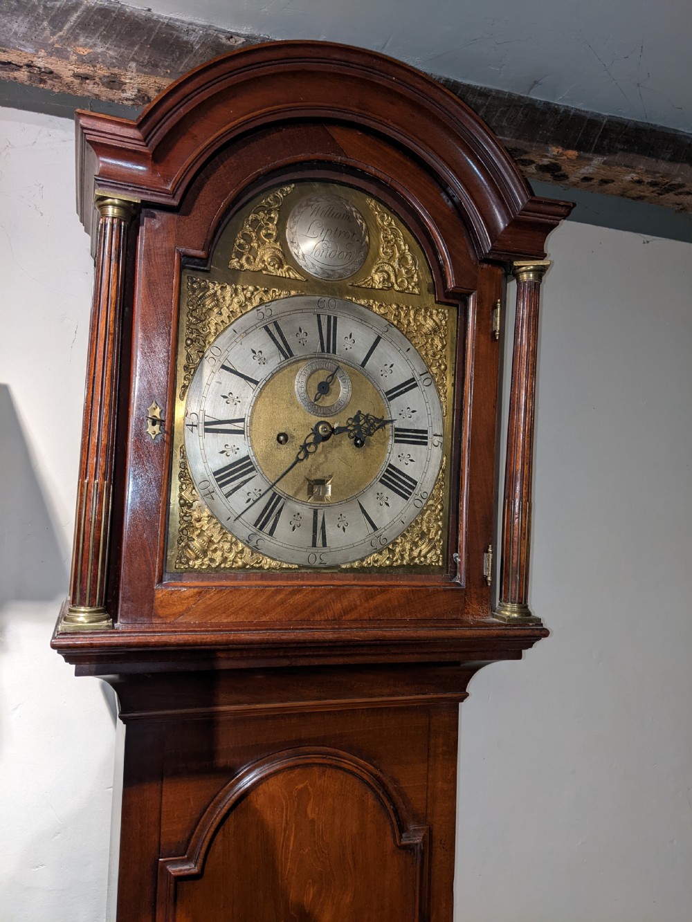 18th Cent London Longcase Long Case Grandfather Clock View II