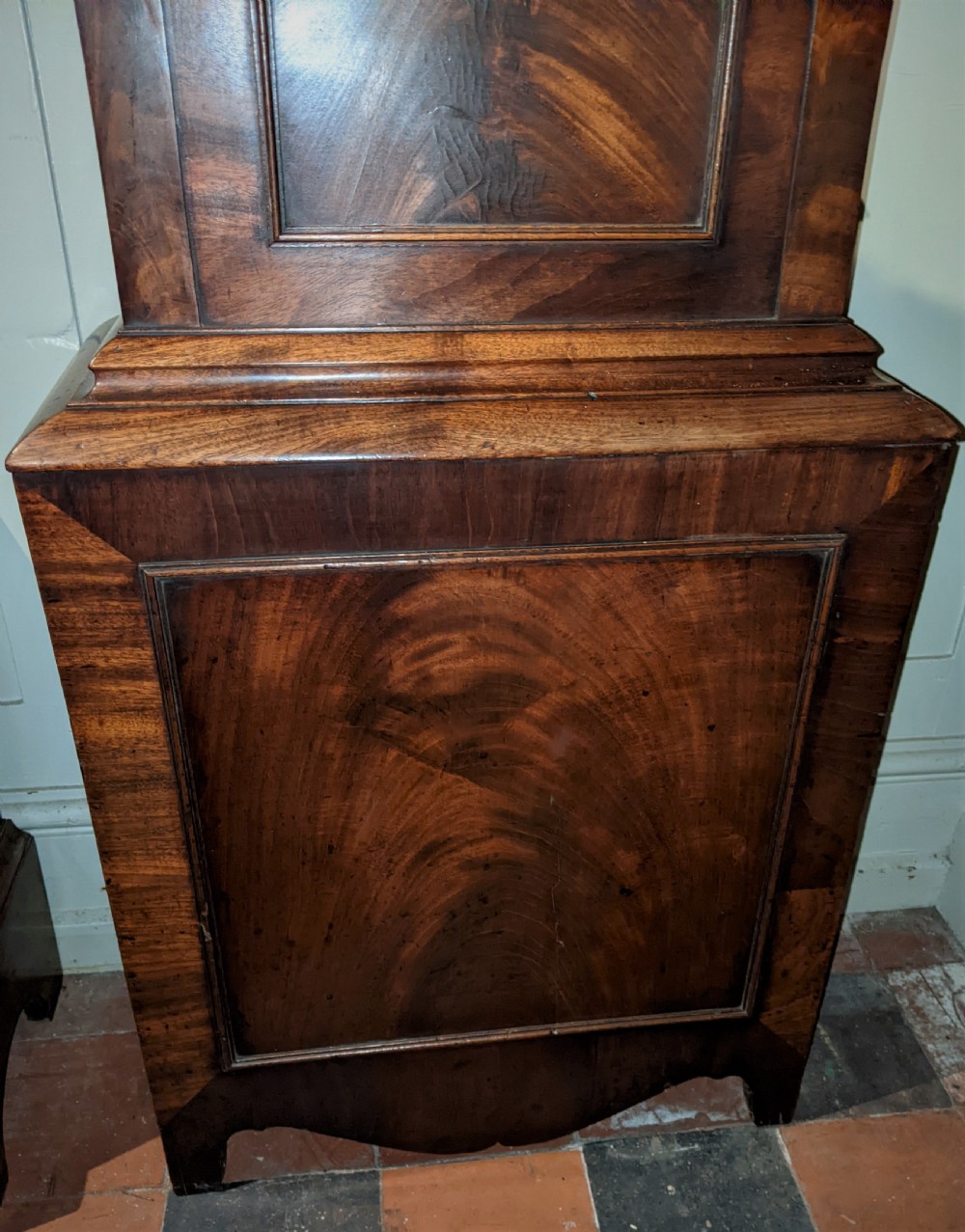 19th Cent Scottish Mahogany Longcase Long Case Grandfather Clock View V