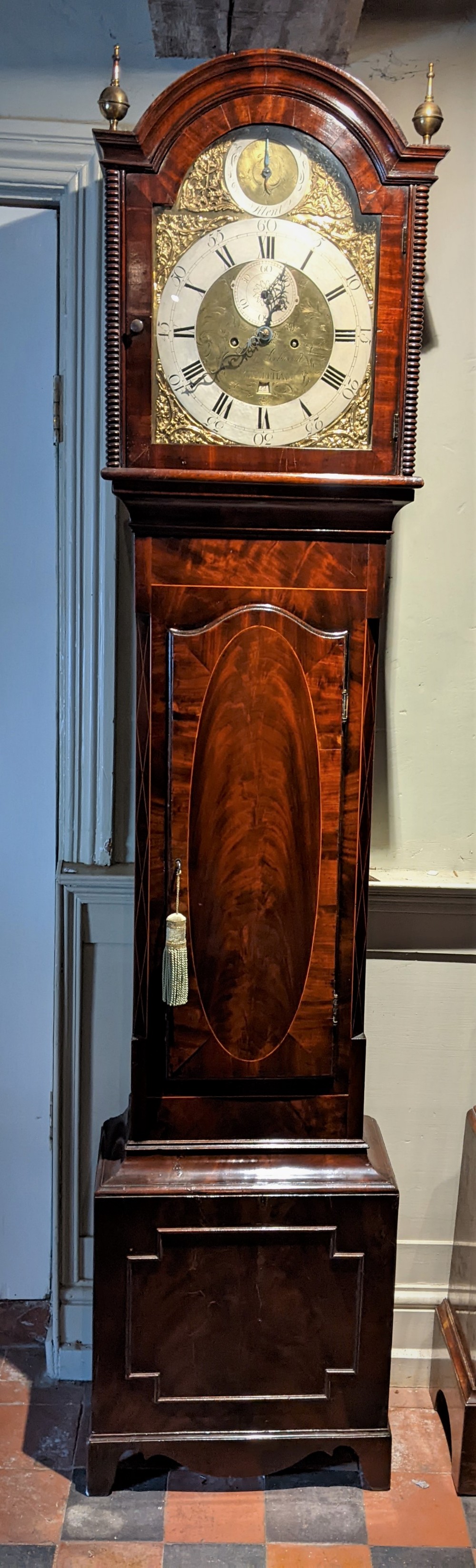 Late 18th Cent Mahogany Longcase Clock