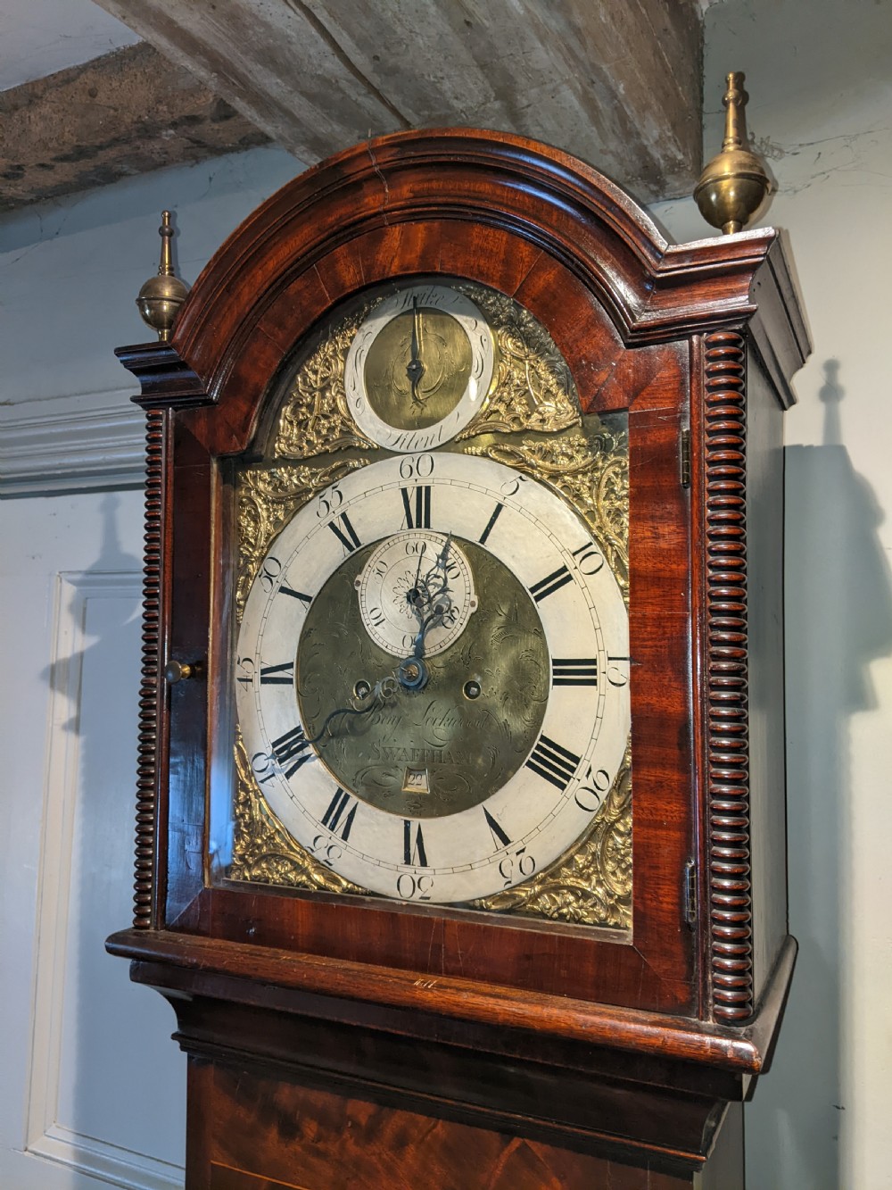 Late 18th Cent Mahogany Longcase Clock View IV