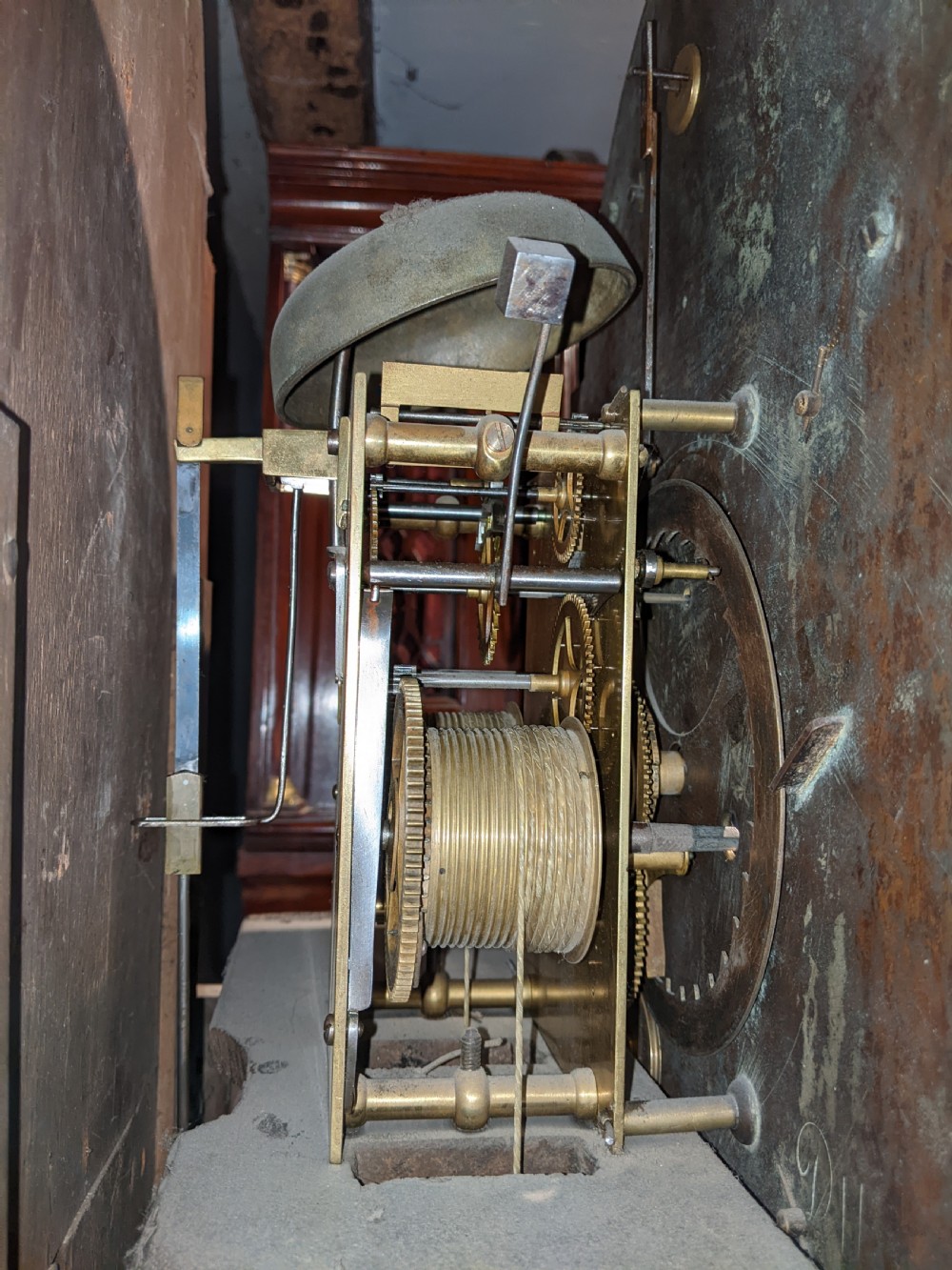 Late 18th Cent Mahogany Longcase Clock View V