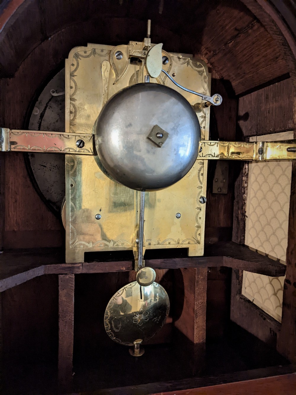 Geo IV Mahogany Fusee Bracket Clock View V