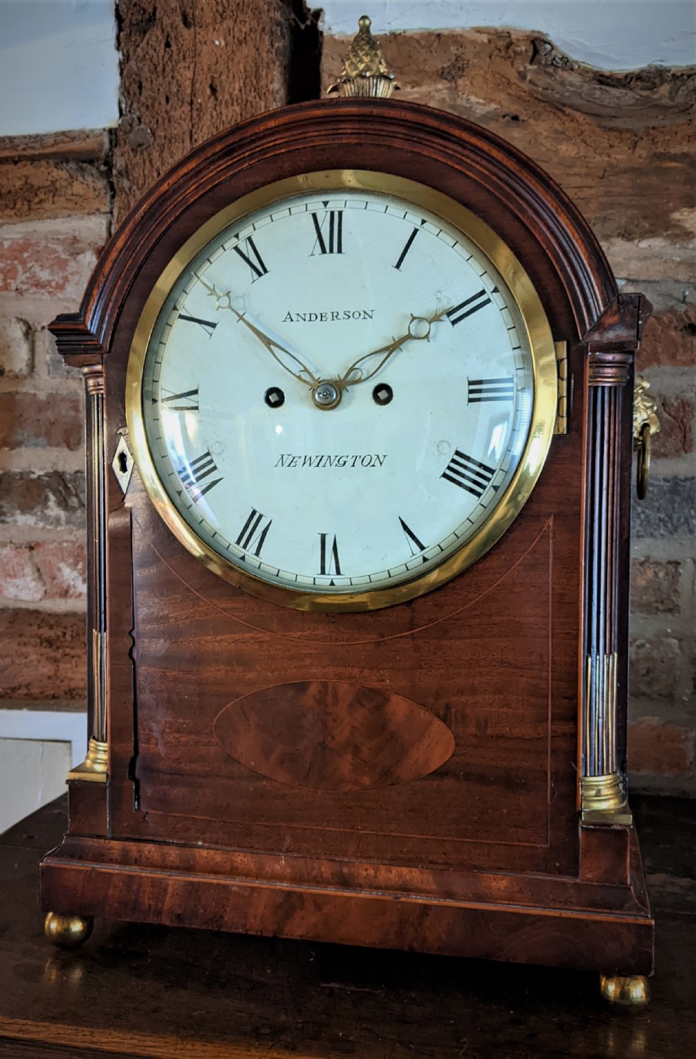 Geo III Mahogany Pad Top Bracket Clock