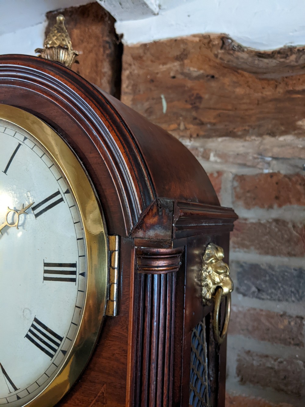 Geo III Mahogany Pad Top Bracket Clock View IV