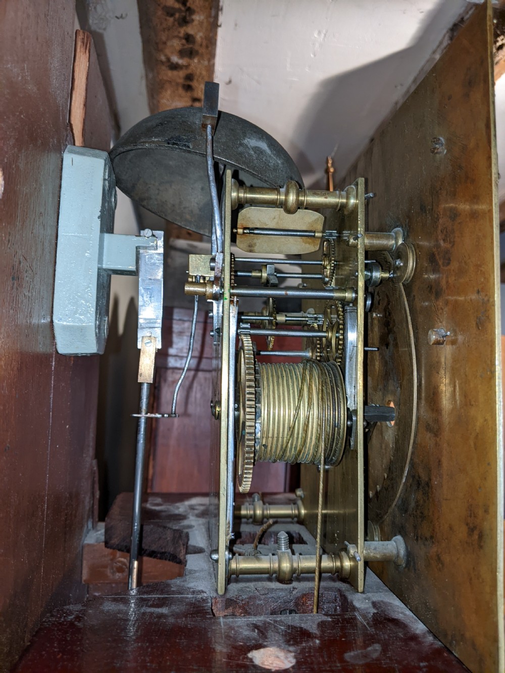 18th Cent Mahogany Longcase Clock View V