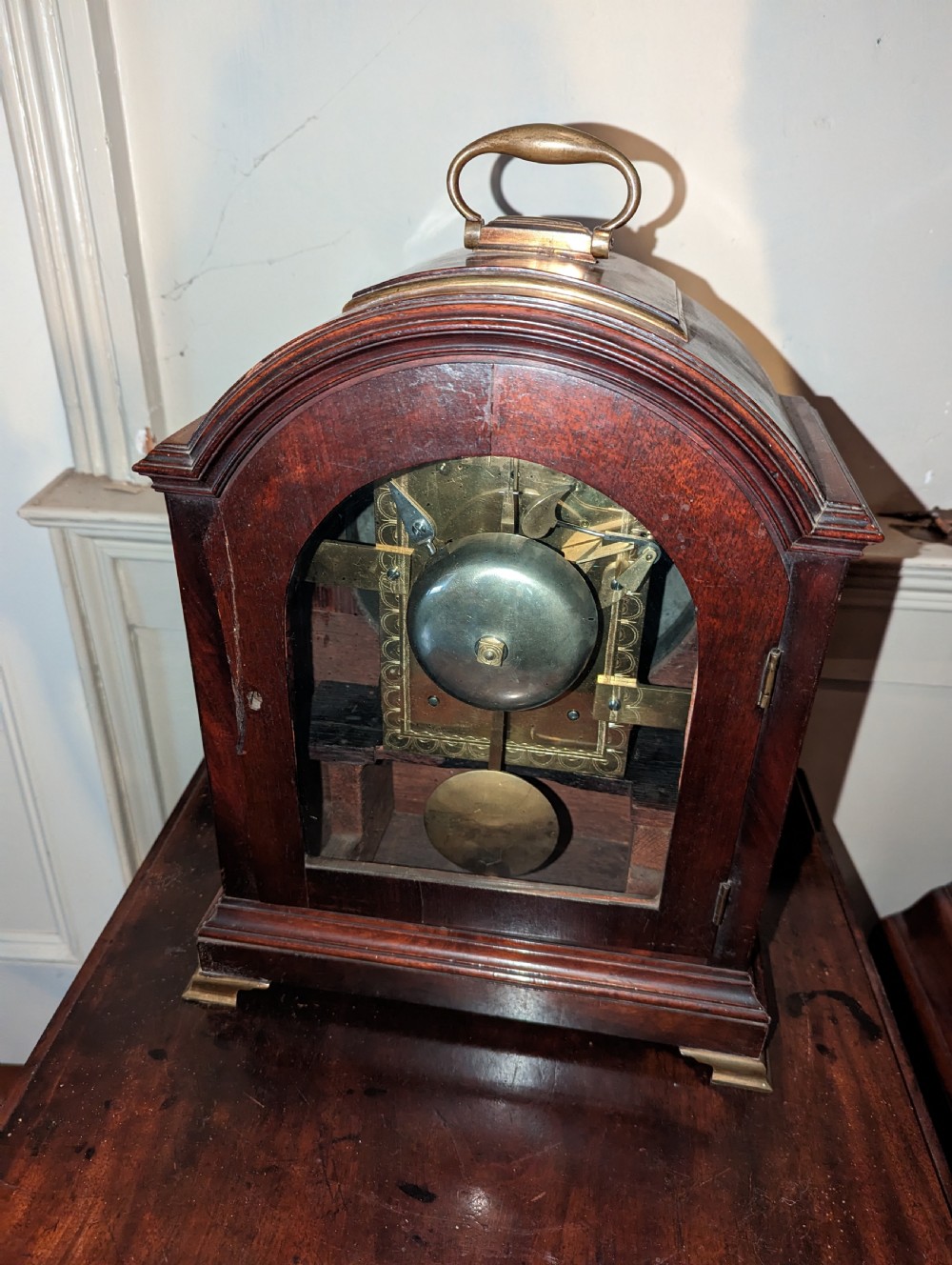 Geo III Mahogany Bracket Clock View IV
