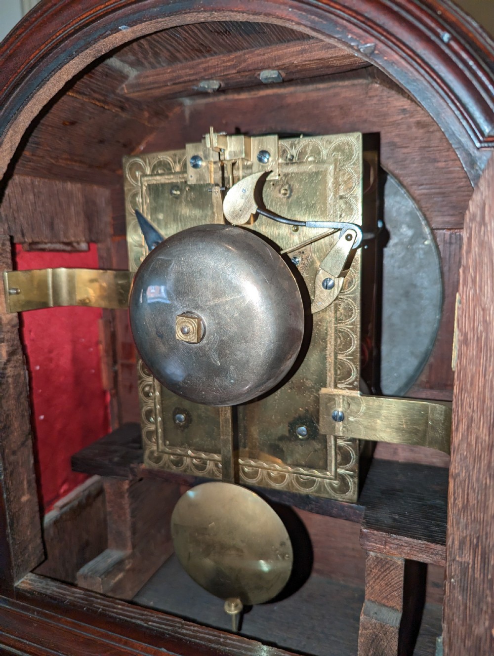 Geo III Mahogany Bracket Clock View V