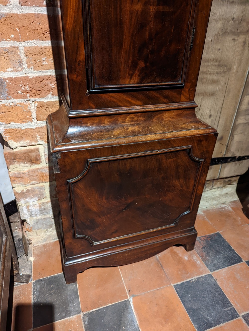 18th Cent Mahogany Longcase Long Case Grandfather Clock View III