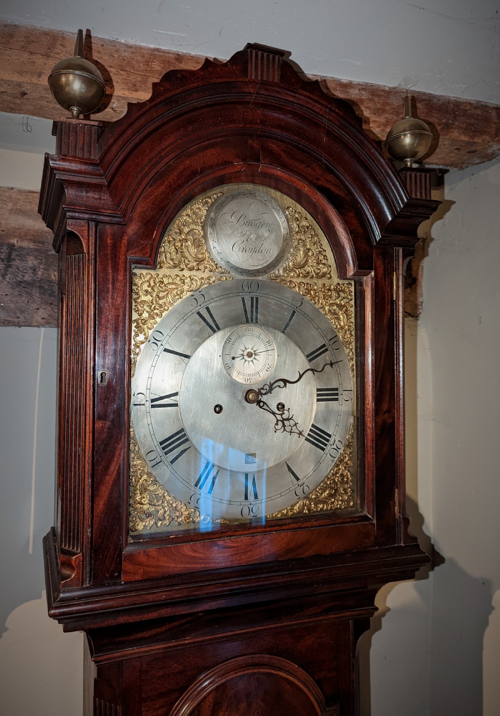 18th Cent Mahogany Longcase Long Case Grandfather Clock View VIII