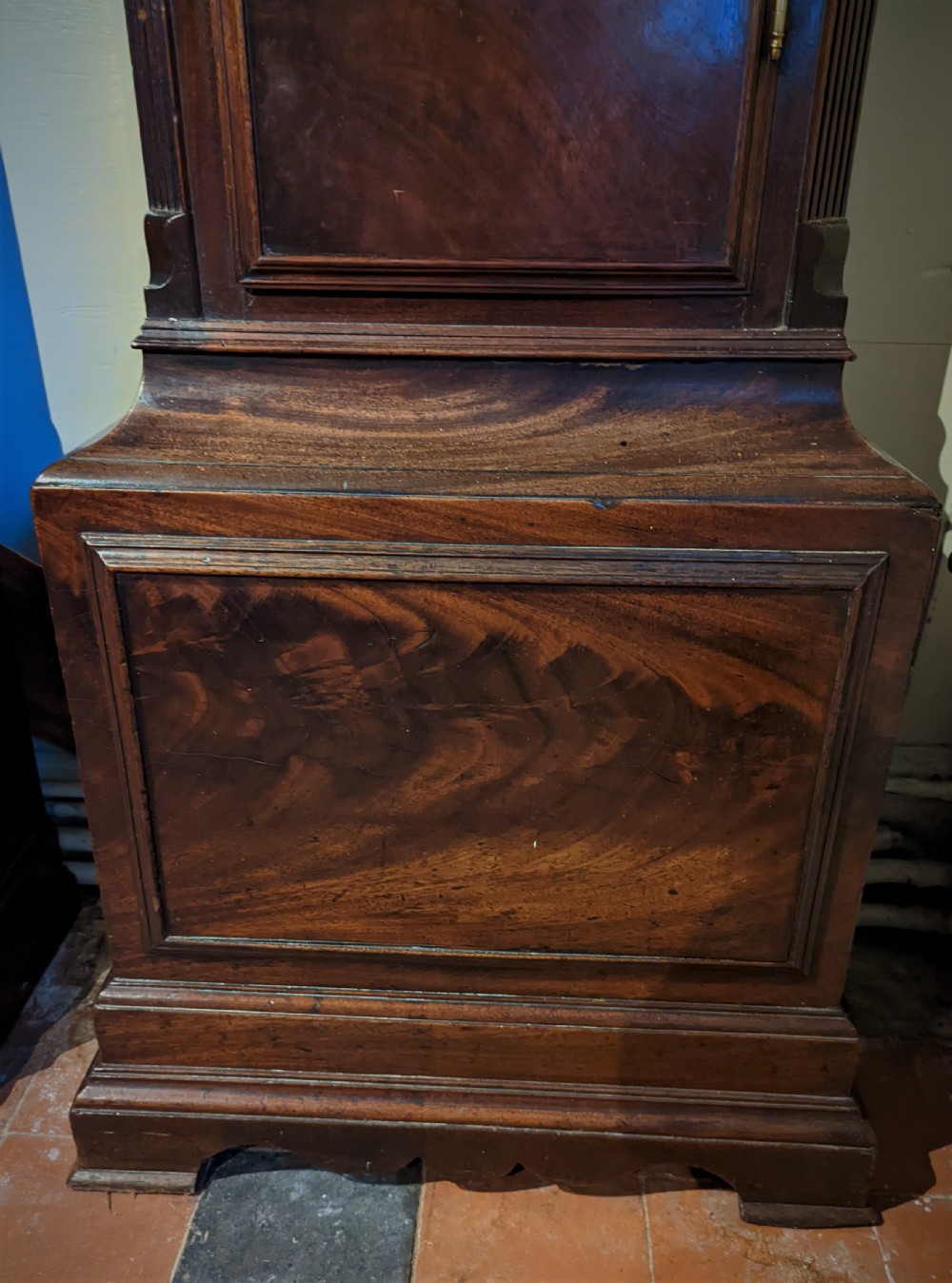 18th Cent Mahogany Longcase Long Case Grandfather Clock View IX