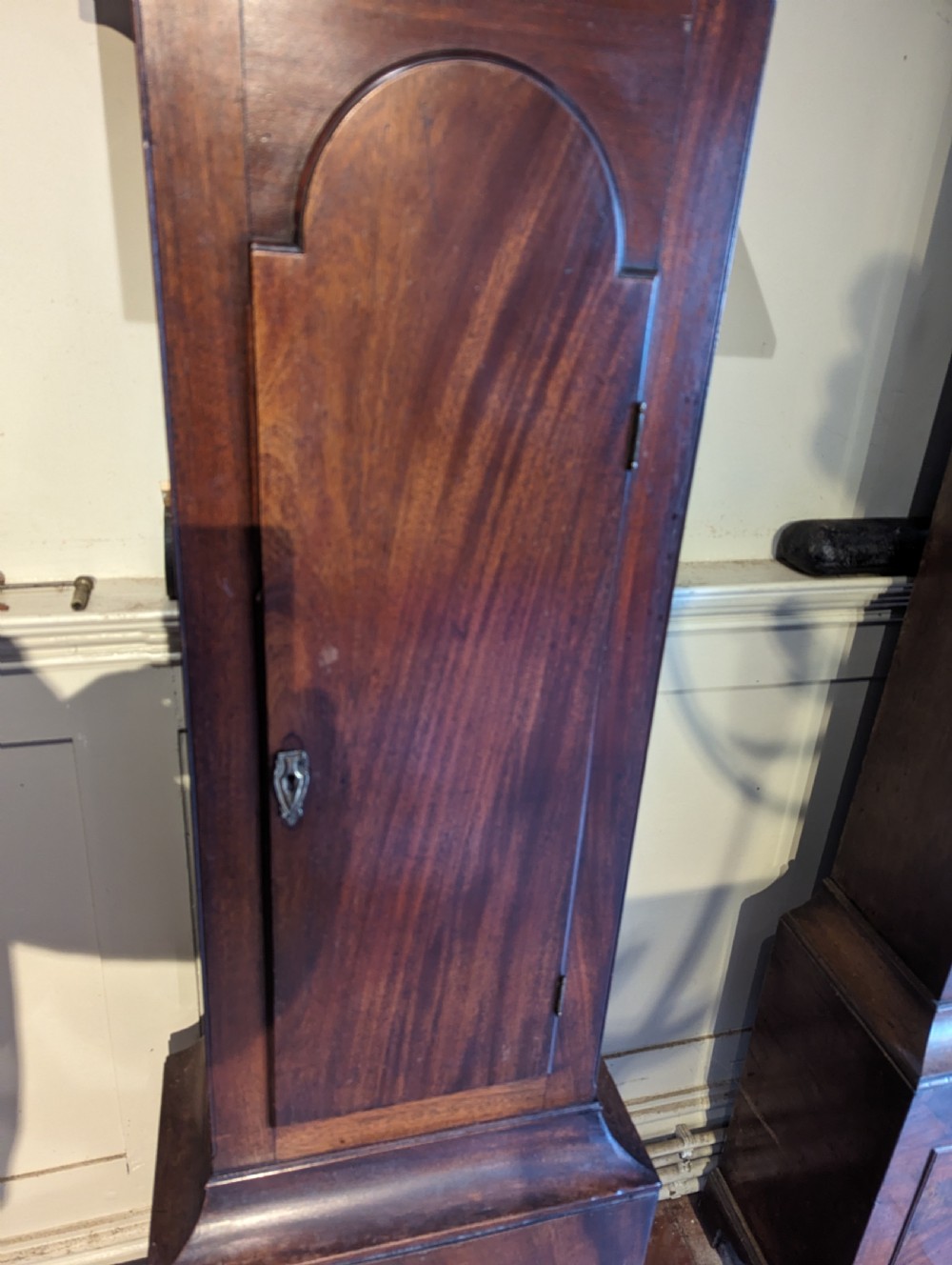 Small 19th Cent Moon Dial Longcase Long Case Grandfather Clock View II