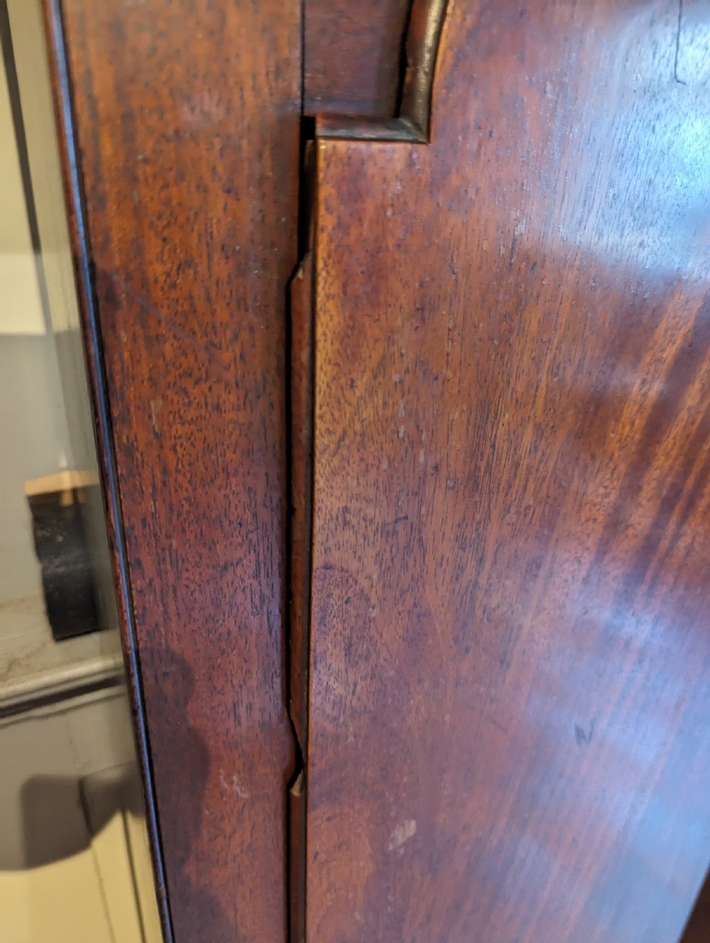 Small 19th Cent Moon Dial Longcase Long Case Grandfather Clock View III