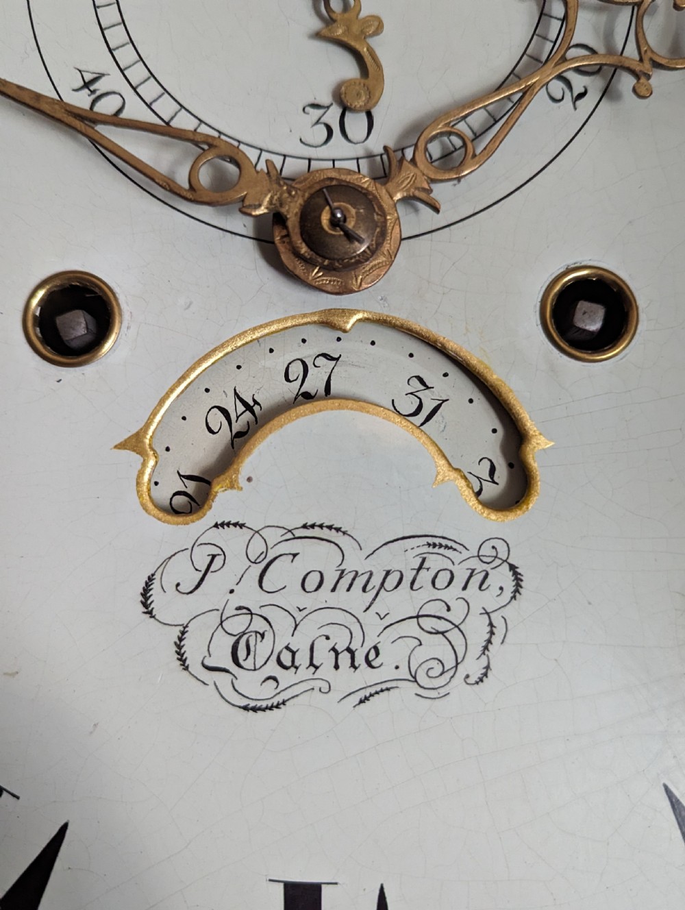 Geo III Mahogany Moon Dial Longcase Long Case Grandfather Clock View XI