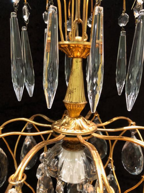 ANTIQUE PINEAPPLE ONE LIGHT CHANDELIER - ADDITIONAL PHOTO 2