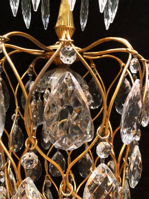 ANTIQUE PINEAPPLE ONE LIGHT CHANDELIER - ADDITIONAL PHOTO 3