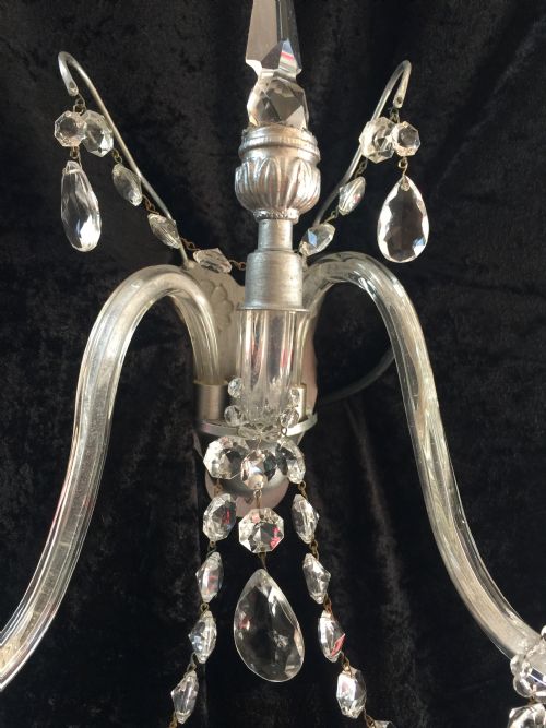 A SET OF THREE ENGLISH ANTIQUE WALLLIGHTS - ADDITIONAL PHOTO 2