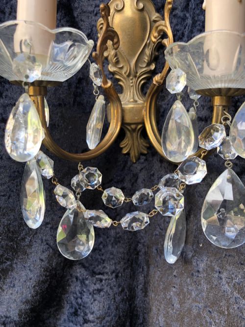 PAIR OF TWO LIGHT ITALIAN WALLLIGHTS - ADDITIONAL PHOTO 6