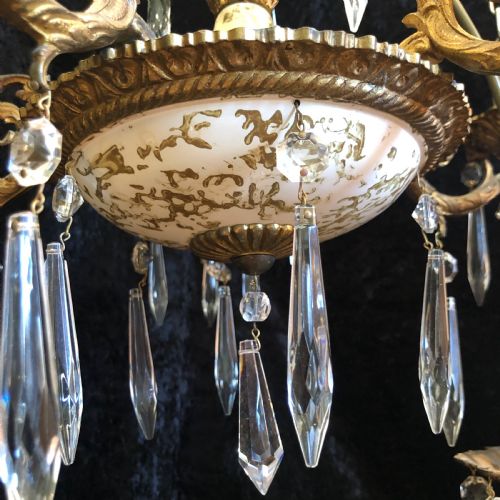 A PAIR OF DECORATIVE ITALIAN ANTIQUE CHANDELIERS - ADDITIONAL PHOTO 14