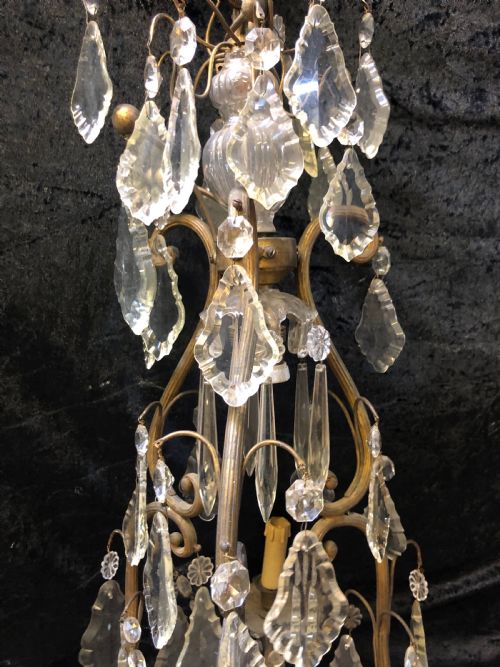 A UNIQUE FRENCH ANTIQUE CHANDELIER WITH 9 LIGHTS - ADDITIONAL PHOTO 2