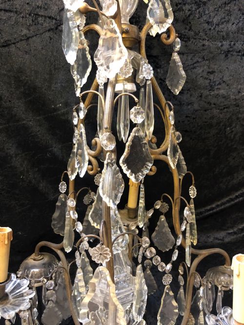 A UNIQUE FRENCH ANTIQUE CHANDELIER WITH 9 LIGHTS - ADDITIONAL PHOTO 3