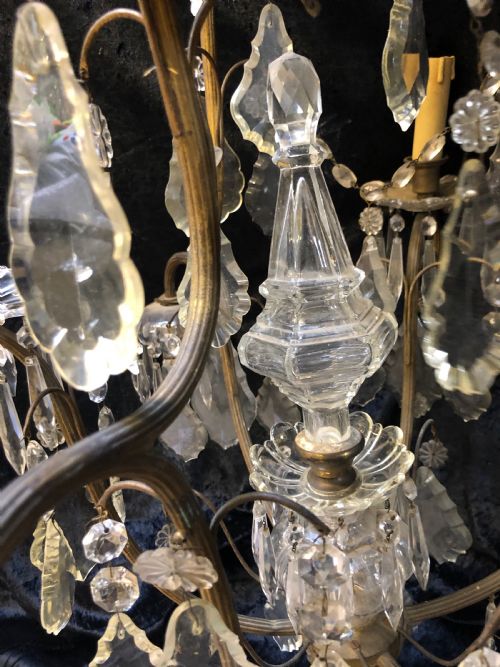 A UNIQUE FRENCH ANTIQUE CHANDELIER WITH 9 LIGHTS - ADDITIONAL PHOTO 10