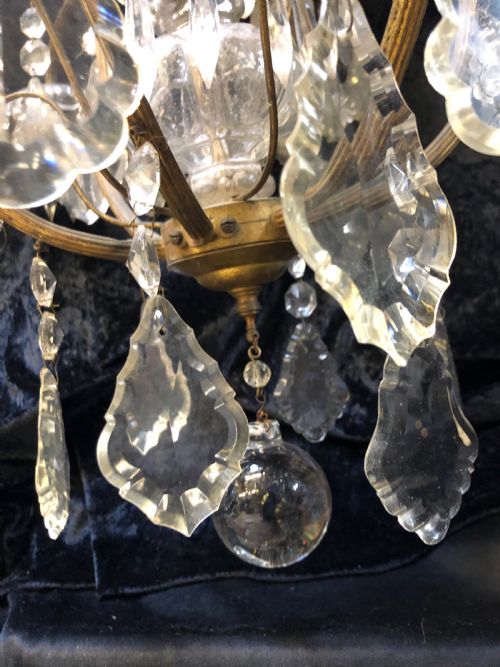 A UNIQUE FRENCH ANTIQUE CHANDELIER WITH 9 LIGHTS - ADDITIONAL PHOTO 12