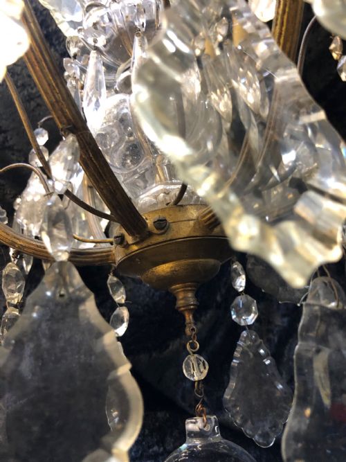 A UNIQUE FRENCH ANTIQUE CHANDELIER WITH 9 LIGHTS - ADDITIONAL PHOTO 13