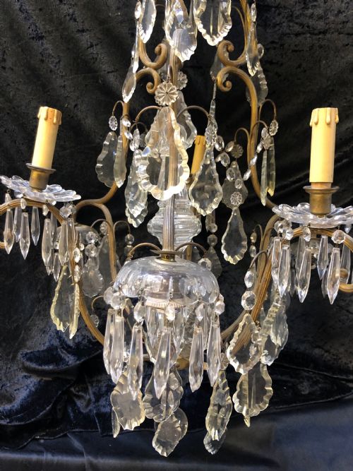 A UNIQUE FRENCH ANTIQUE CHANDELIER WITH 9 LIGHTS - ADDITIONAL PHOTO 15